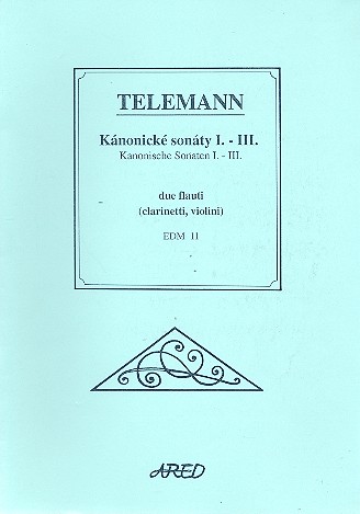 Kanonische Sonaten Nr.1-3&nbsp;&nbsp;für 2 Flöten (Klarinetten)&nbsp;&nbsp;