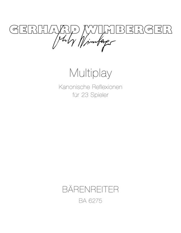 KANONISCHE REFLEXIONEN FUER&nbsp;&nbsp;23 SPIELER    STUDIENPARTITUR&nbsp;&nbsp;