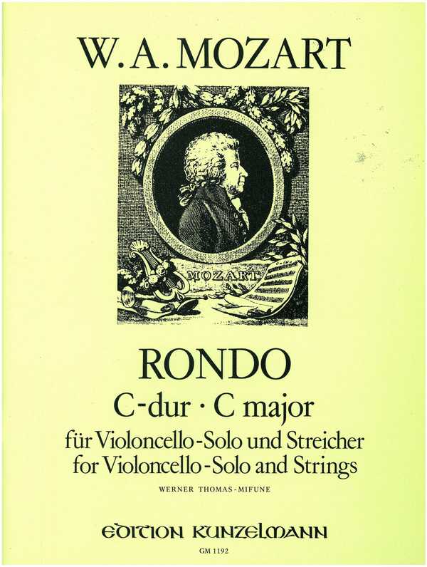 Rondo C-Dur KV373&nbsp;&nbsp;für Violoncello und Streichquartett&nbsp;&nbsp;Partitur und Stimmen