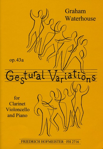 Gestural Variations op.43a for clarinet,  violoncello and piano,  parts  