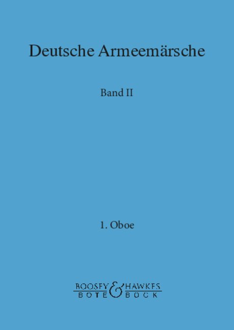 Deutsche Armeemärsche Band 2  Oboe 1  