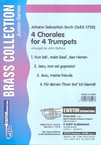 4 Chorals  for 4 trumpets  score and parts