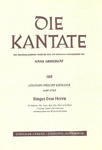 SINGET DEM HERRN FUER SOLI (SATB),  GEM CHOR UND ORCHESTER,  PARTITUR  GRISCHKAT, HANS, ED