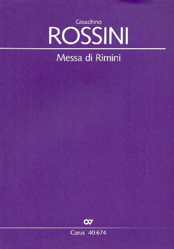 Messa di Rimini für Soli (S(S)ATB),&nbsp;&nbsp;Chor und Orchester&nbsp;&nbsp;Partitur