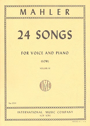 24 Songs Vol.4  for low voice and piano  