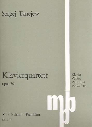 Quartett op.20  für Klavier, Violine, Viola und Violoncello  