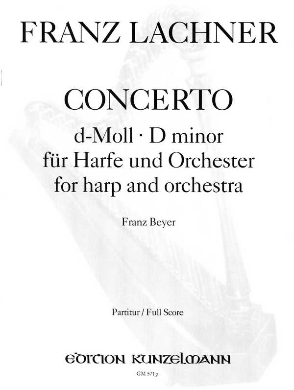 Konzert d-Moll  für Harfe und Orchester  Partitur