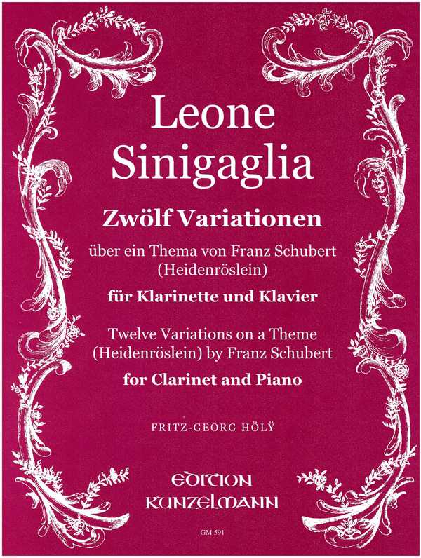 12 Variationen über ein Thema von Franz Schubert  für Klarinette in A und Klavier  