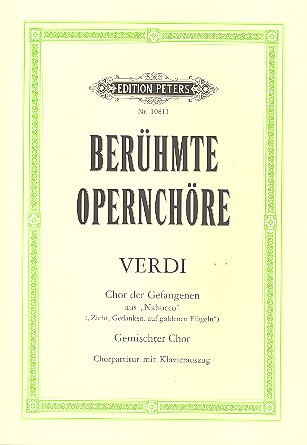 Zieht Gedanken auf goldenen Flügeln aus 'Nabucco'&nbsp;&nbsp;für gem Chor und Klavier (it/dt)&nbsp;&nbsp;Chor der Gefangenen