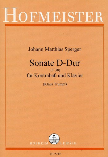 Sonate D-Dur für Kontrabass  und Klavier  