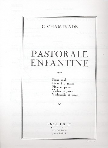 Pastorale enfantine op.12&nbsp;&nbsp;pour violon (flûte) et piano&nbsp;&nbsp;