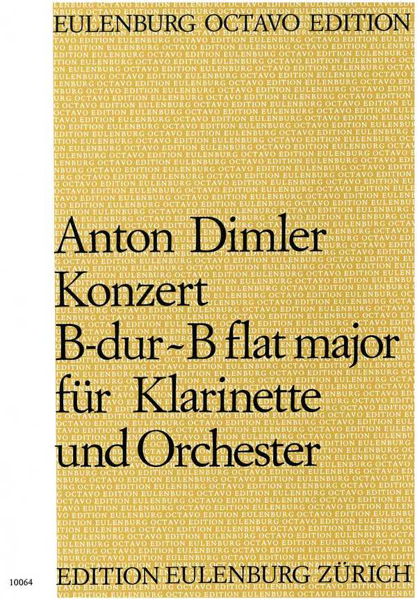 Konzert B-Dur&nbsp;&nbsp;für Klarinette und Orchester&nbsp;&nbsp;Partitur