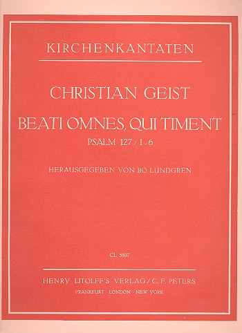 Beati omnes qui timent  für Bass, 2 Violinen und Bc,  Stimmen  