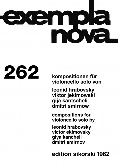 Kompositionen für Violoncello&nbsp;&nbsp;solo für Hrabovsky, Jekimowski,&nbsp;&nbsp;Kantscheli und Smirnow