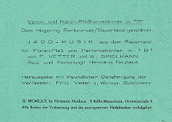 Jagdmusik aus dem Sauerland  für Fürst-Pless- und Parforcehoerner in B  Ventil- und Naturplesshornstimmen