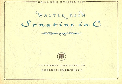 SONATINE C-DUR FUER KLAVIER&nbsp;&nbsp;&nbsp;&nbsp;