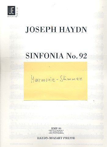 Sinfonie G-Dur Nr.92 Hob.I:92&nbsp;&nbsp;für Orchester&nbsp;&nbsp;Harmonie