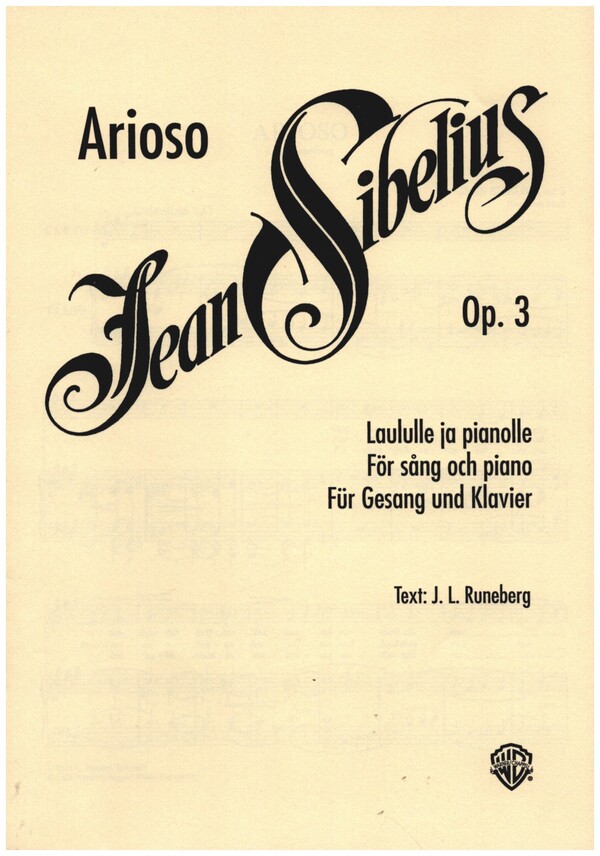 Arioso op.3  für Gesang und Klavier (dt/finn)  