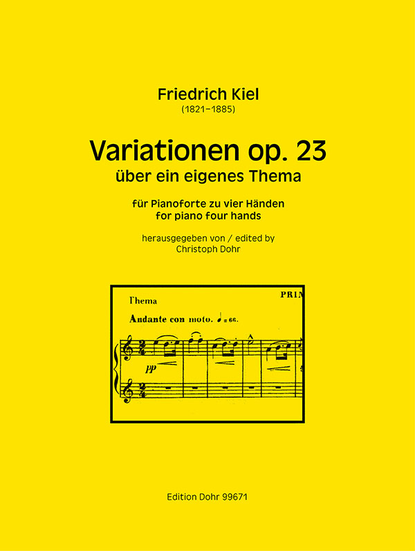 Variationen über ein eigenes Thema op.23&nbsp;&nbsp;für Klavier zu 4 Händen&nbsp;&nbsp;