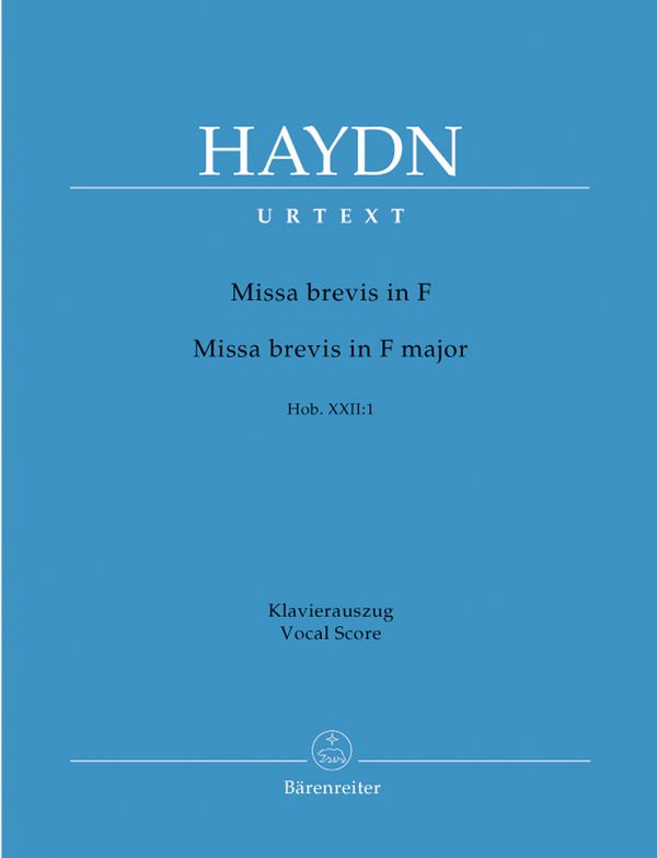 Missa brevis F-Dur Hob.XXII:1&nbsp;&nbsp;für Soli (SS), Chor und Orchester&nbsp;&nbsp;Klavierauszug