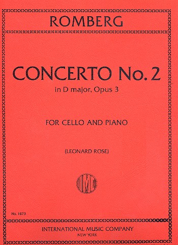 Concerto D major no.2 op.3  for cello and piano  