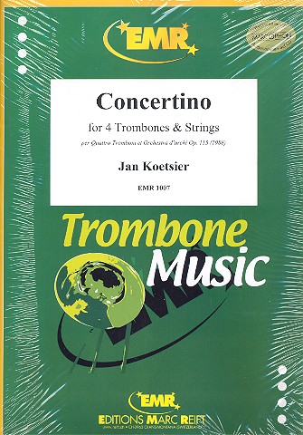Concertino op.115 per 4 tromboni ed  orchestra d'archi  score and parts