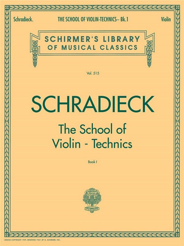 The school of violin-techniques vol.1&nbsp;&nbsp;exercises for promoting dexterity&nbsp;&nbsp;in the various positions