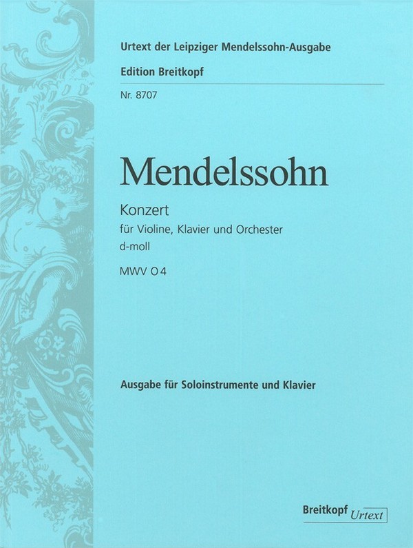Konzert d-Moll&nbsp;&nbsp;für Violine, Klavier und Orchester&nbsp;&nbsp;für Violine und 2 Klaviere (Klavierauszug mit Solostimme)