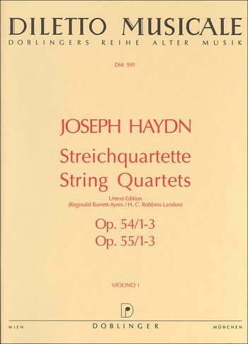 Streichquartette op.54,1,3 und op.55, 1-3&nbsp;&nbsp;&nbsp;&nbsp;Stimmen