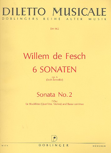 Sonate F-Dur op.6,2 für  Blockflöte (Fl, Vl) und Bc  