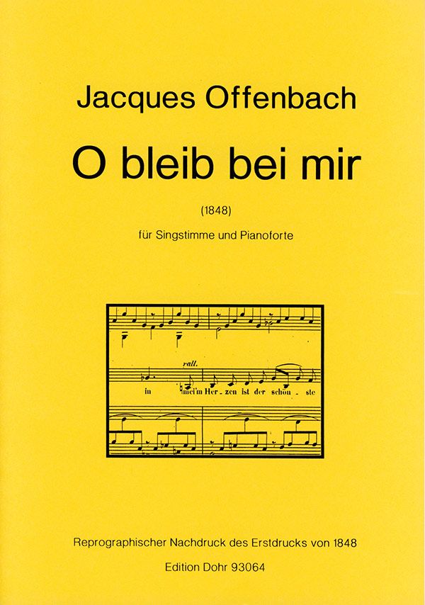O bleib bei mir für Singstimme und&nbsp;&nbsp;Klavier&nbsp;&nbsp;