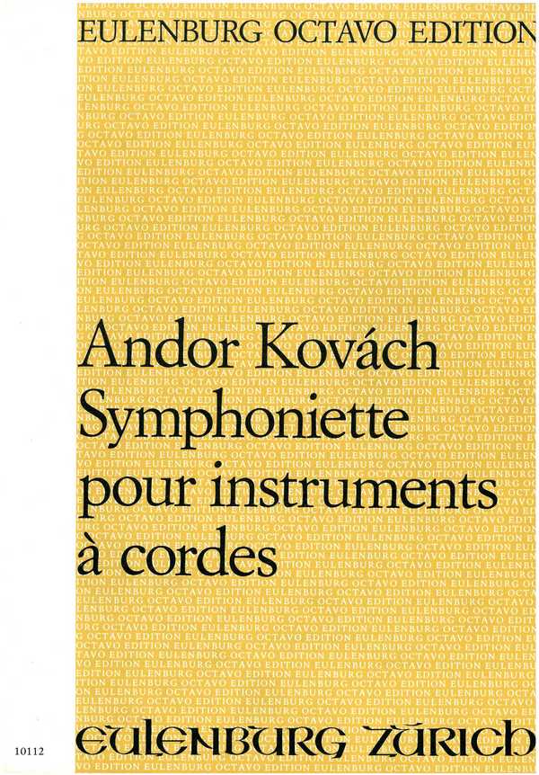 Symphoniette (1941)&nbsp;&nbsp;pour instruments a cordes&nbsp;&nbsp;Partitur
