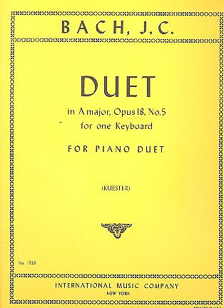 Duet A major op.18,5 for keyboard  for piano duet  