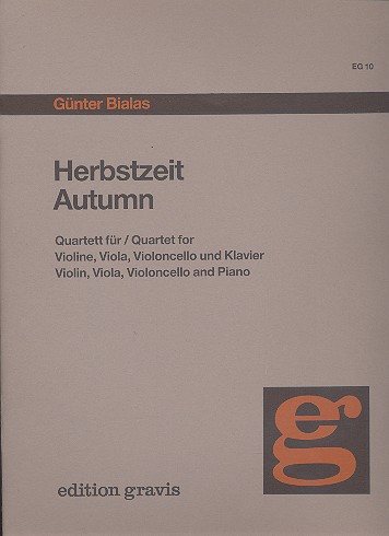 Herbstzeit Quartett für Klavier und Streichtrio  Partitur und Stimmen  