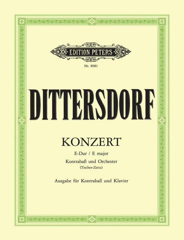 Konzert E-Dur Krebs172 für Kontrabass und Orchester  für Kontrabass und Klavier  