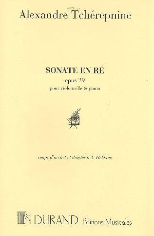Sonate ré majeur op.29  pour violoncelle et piano  