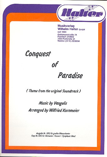 Conquest of Paradise&nbsp;&nbsp;für Blasorchester&nbsp;&nbsp;Direktion