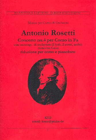 Konzert F-Dur Nr.4  für Horn und Orchester  Horn iund Klavier