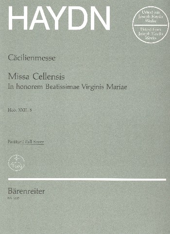 Missa cellensis Hob.XXII:5 für Soli&nbsp;&nbsp;(SATB), gem Chor und Orchester&nbsp;&nbsp;Partitur