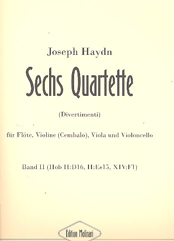 6 Quartette Band 2 (Nr.4-6)  für Flöte und Streichtrio  Partitur und Stimmen