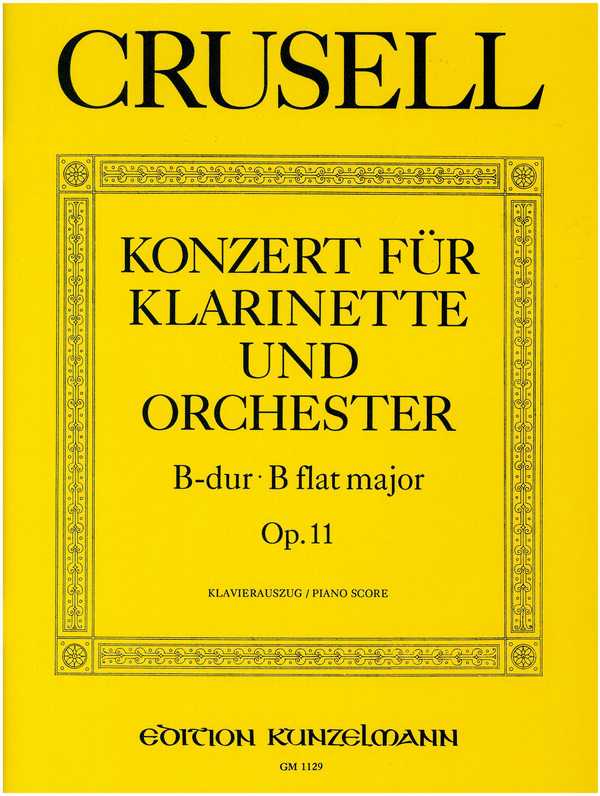 Konzert B-Dur op.11  für Klarinette und Orchester  für Klarinette und Klavier