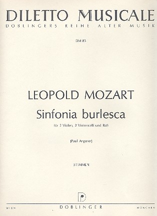 Sinfonia burlesca für 2 Violen, 2 Violoncelli und  Kontrababass  Stimmen