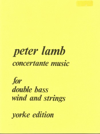 Concertante Music for double bass,  wind and strings for double bass and  piano