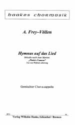 Hymnus auf das Lied  für gem Chor a cappella  Partitur