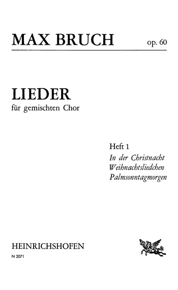 Lieder op.60 Band 1 für gem Chor  a cappella  Partitur (dt/en)