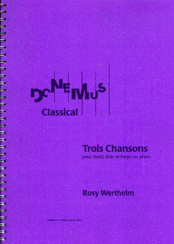 3 Chansons  pour chant, flûte et harpe (piano)  score and part