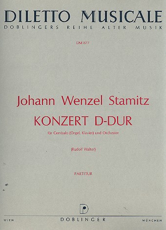 Konzert D-Dur&nbsp;&nbsp;für Cembalo (Orgel, Klavier) und Orchester&nbsp;&nbsp;Partitur