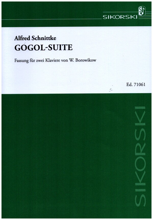 Gogol Suite für 2 Klaviere  Verlagskopie  