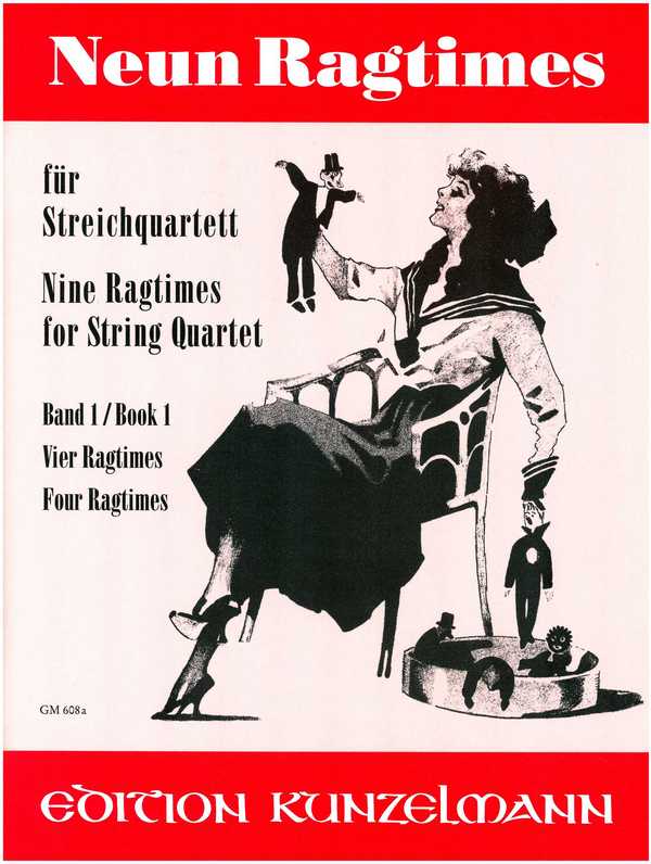 9 Ragtimes Band 1 (Nr.1-4)&nbsp;&nbsp;für Streichquartett&nbsp;&nbsp;Stimmen
