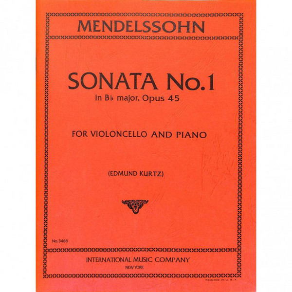 Sonata b flat major no.1 op.45&nbsp;&nbsp;for violoncello and piano&nbsp;&nbsp;